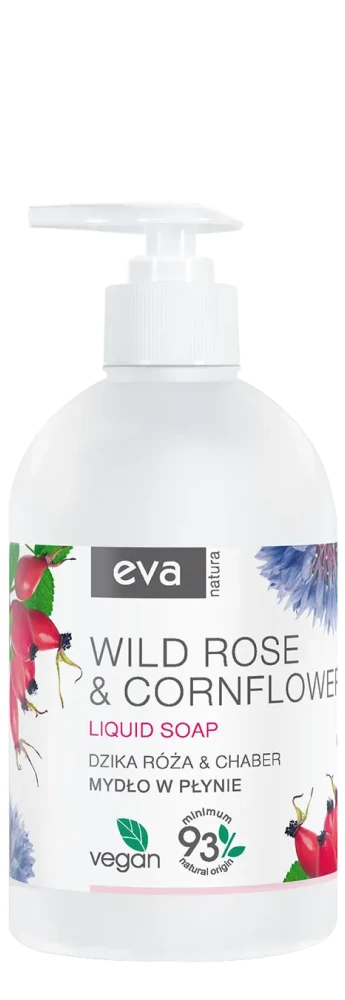 EVA NATURA Kremowe mydło w płynie dzika róża i chaber